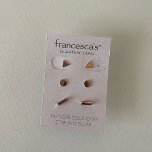 Francesca‘s rose gold earrings